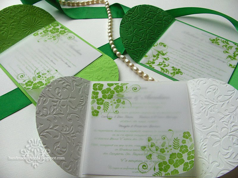 green wedding invitaitons